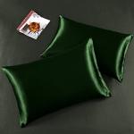 Emerald Green Satin Queen Bed Sheet Set