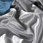 Erosebridal Grey Satin Duvet Cover Queen Set