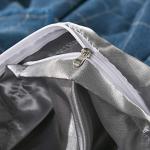 Erosebridal Grey Satin Duvet Cover Queen Set