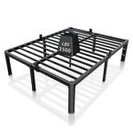 Queen Metal Bed Frame with Headboard and Noise-Free Design