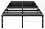 Sturdy 18 Inch Full Metal Bed Frame in Black