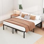 Sturdy 18 Inch Full Metal Bed Frame in Black
