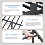 Queen Metal Bed Frame with Headboard and Noise-Free Design