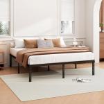 Sturdy 18 Inch Full Metal Bed Frame in Black