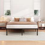 Sturdy 18 Inch Full Metal Bed Frame in Black