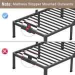 Queen Metal Bed Frame with Headboard and Noise-Free Design