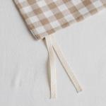 Tan Gingham King Duvet Cover Set with Pillowcases