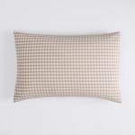 Tan Gingham King Duvet Cover Set with Pillowcases