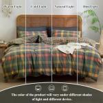 Reversible Plaid Duvet Set with 2 Pillowcases
