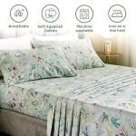 Floral King Size Sheet Set in Green Print