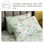 Floral King Size Sheet Set in Green Print