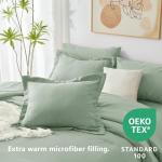CozyLux Sage Green Full Comforter Set, 7 Pieces