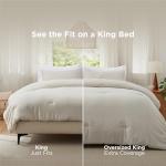 Bedsure Queen Comforter Set in Beige, 3 Pieces