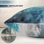Turquoise and Grey Decorative Throw Pillow Covers 18x18