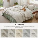Bedsure Queen Comforter Set in Beige, 3 Pieces