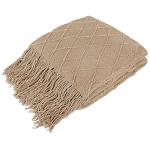 PAVILIA Tan Taupe Soft Knit Throw Blanket
