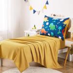 Dinosaur Toddler Bedding Set - 4 Pieces Navy Blue