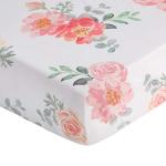 Pastel Pink Floral Baby Crib Bedding Set