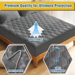 Queen Size Waterproof Mattress Protector Pad in Grey