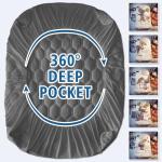 Queen Size Waterproof Mattress Protector Pad in Grey