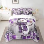 Purple Winter Wonderland 7-Piece Queen Bed Set