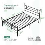 Novilla Full Metal Platform Bed Frame with Headboard