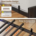 Queen Bed Frame with LED Lights and Storage