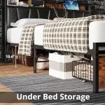 Full Size Bed Frame with Storage Headboard and Drawers