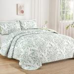 Sage Green King Size Quilt Bedding Set