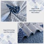 Blue Patchwork Queen Quilt Set with Pillowcases