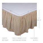 Sawyer Mill Ticking Striped Queen Bed Skirt