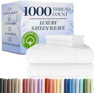 Luxury 1000 Thread Count Cotton King Sheet Set