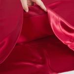 Burgundy King Size Silk-Like Satin Bed Set