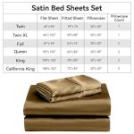 Axyu Full Size Luxury Satin Bedding Set