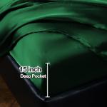 Emerald Green Satin Twin Sheet Set – 3 Pieces