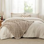 King Size 5-Piece Comforter Set with Throw Pillow