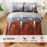 Thanksgiving Burnt Orange Queen Comforter Set