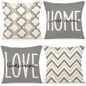 Rustic Farmhouse Throw Pillow Covers Set of 4