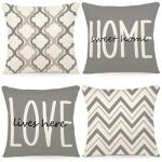 Rustic Farmhouse Throw Pillow Covers Set of 4