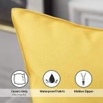 MIULEE Set of 4 Waterproof Outdoor Pillow Covers