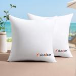 MIULEE Waterproof Outdoor Throw Pillow Inserts - 2 Pack