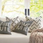 Rustic Farmhouse Throw Pillow Covers Set of 4