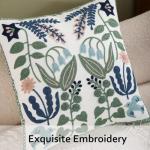 Tosleo Floral Embroidered Pillow Covers Set of 2
