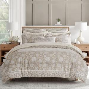 Levtex Home Adare Taupe Floral King Duvet Set