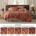 Bedsure King Linen Duvet Cover Set, Burnt Orange
