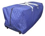 Extra Large Quilted Rolling Duffle Bag in Blue