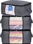 3 Pack Zippered Storage Bags for Bedding