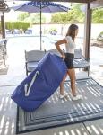 Extra Large Quilted Rolling Duffle Bag in Blue