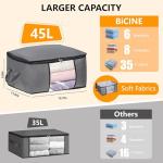 3 Pack Zippered Storage Bags for Bedding