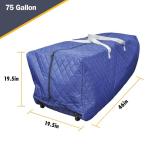 Extra Large Quilted Rolling Duffle Bag in Blue